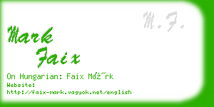 mark faix business card